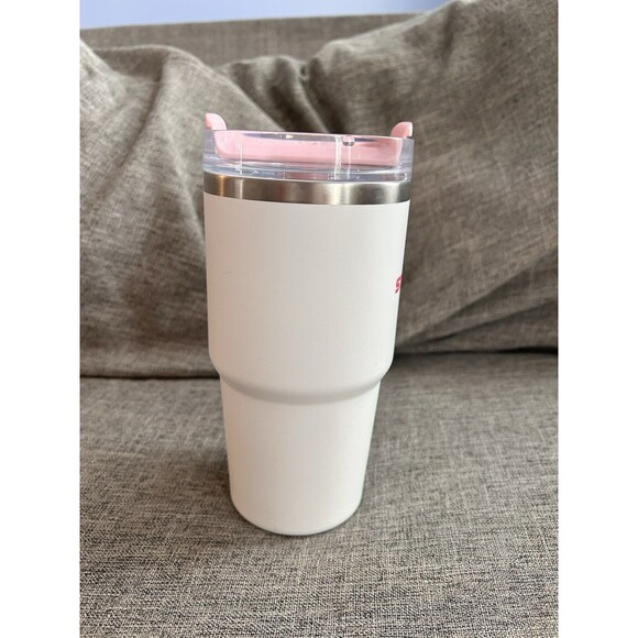Stanley Quencher Tumbler 20oz Pink Logo Pink Slider - Picture 4 of 7